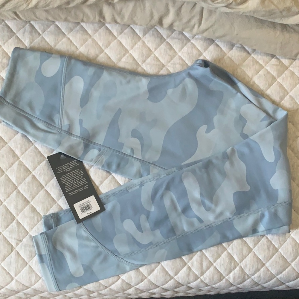 Blue Camo Full Length Leggings